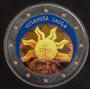 2019 Lettonia € 2 Sole nascente Colore