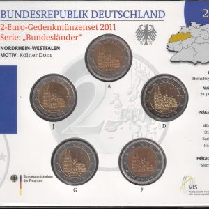 2011 Germania € 2 Duomo di Colonia 5 zecche Folder