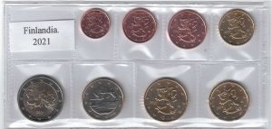 2021 Finlandia Serie annuale 8 valori sfusi