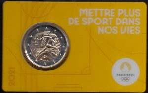 2021 Francia € 2 Olimpiadi " Parigi 2024 " Card Colore casuale - immagine 4