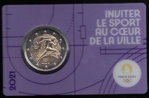 2021 Francia € 2 Olimpiadi " Parigi 2024 " Card Colore casuale - immagine 3