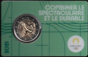 2021 Francia € 2 Olimpiadi " Parigi 2024 " Card Colore casuale - immagine 5