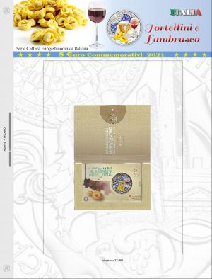 2021 Italia € 5 Emilia Romagna - Tortellino e Lambrusco Aggiornamento Abafil