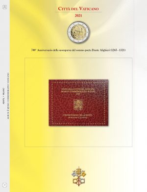 2021 Vaticano € 2 Dante Aggiornamento Abafil