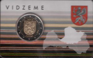 2016 Lettonia 2€ Regioni: Livonia in coincard