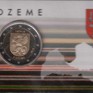 2016 Lettonia 2€ Regioni: Livonia in coincard