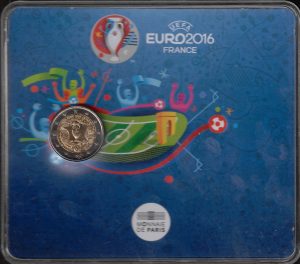 2016 Francia 2€ Europei di calcio Francia 2016 in blister