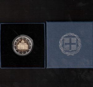 2016 Grecia 2€ Olocausto del monastero di Arkadi Fondo specchio in cofanetto
