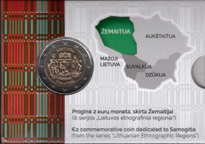 2019 Lituania 2€ Zemaitija in coincard