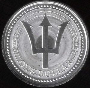 2023 Barbados 1 oncia Tridente