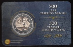 2021 Belgio € 2 Carlo V° Card Olanda