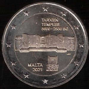 2021 Malta € 2 Tempio di Tarxien