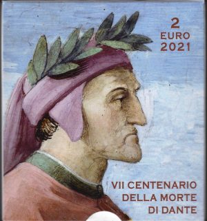 2021 Vaticano € 2 Dante Fondo Specchio