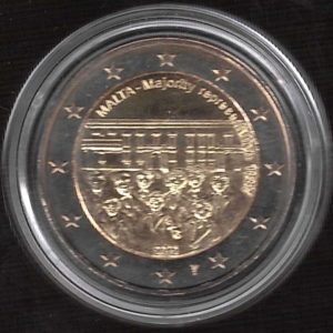2012 Malta 2€ Sistema elettorale maggioritario con marchio di Zecca Olanda