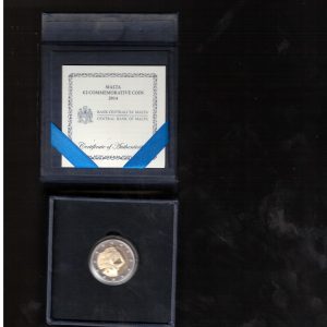 2014 Malta 2€ 50° Indipendenza FS in cofanetto