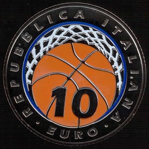 2021 Italia € 10 100° Federazione Italiana Pallacanestro
