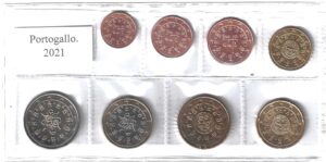 2021 Portogallo Serie annuale 8 valori FdC sfusi