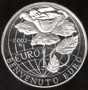 2002 San Marino € 10 Benvenuto Euro moneta in capsula