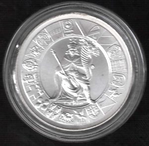 2006 Italia € 5 60° della Repubblica moneta in capsula