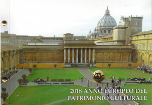2018 Vaticano Busta Filatelico Numismatica Patrimonio Culturale
