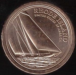 USA DOLLARO INNOVATORI 2022 Rhode Island Vela zecca D e P