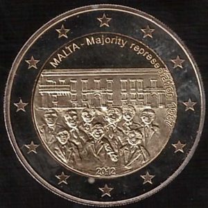 2012 Malta 2€ Sistema elettorale maggioritario FS in capsula