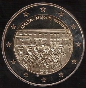 2012 Malta 2€ Sistema elettorale maggioritario FS in capsula