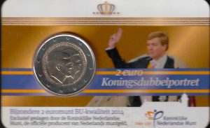 2014 Olanda € 2 Card 1° anno di Regno Re Alexsander