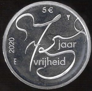 2020 Olanda € 5 Vrijheid Vijfje