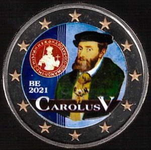 2021 Belgio € 2 Carlo V° Colore