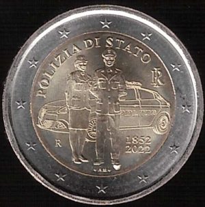2022 Italia € 2 170° della Fondazione della Polizia di Stato