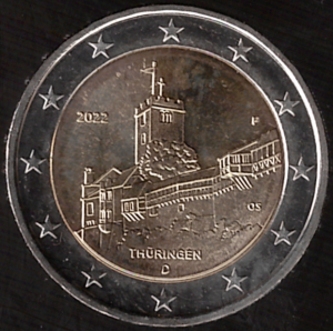2022 Germania € 2 Turingia 5 zecche