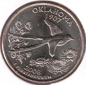USA QUARTI STATI 2008 OKLAHOMA zecca P