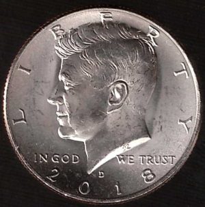 2018 USA Mezzo Dollaro Kennedy zecca D