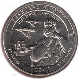 USA Parchi Nazionali 2021 ALABAMA Tuskegee Airmen zecca D
