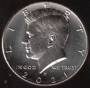 2021 USA Mezzo Dollaro Kennedy zecca P