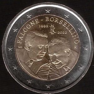 2022 Italia € 2 Anniversario scomparsa di Falcone e Borsellino