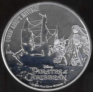 2022 Niue 1 oncia Pirati dei Caraibi