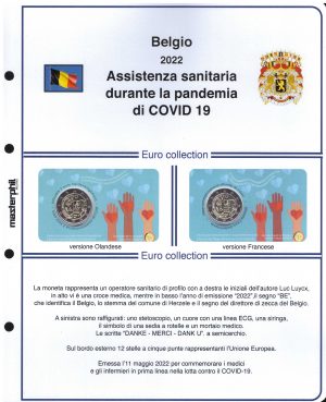 2022 Belgio € 2 Assistenza sanitaria olanda-francia in Card Aggiornamento Masterphil