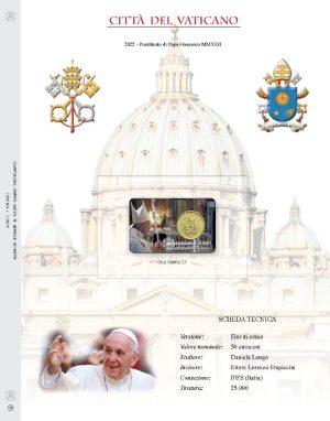 2022 Vaticano Coin Card n° 13 Aggiornamento Abafil