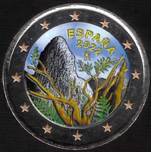 2022 Spagna € 2 Parco Garajonay Colore