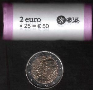2022 Finlandia € 2 Programma Erasmus Rotolino
