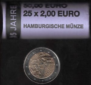 2022 Germania € 2 Programma Erasmus Rotolino 5 zecche