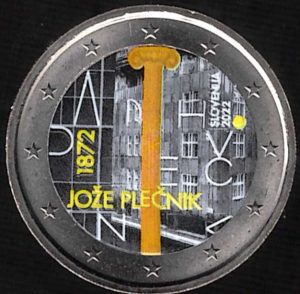 2022 Slovenia € 2 Joze Plecnik Colore