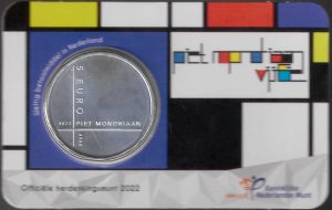 2022 Olanda € 5 Card Piet Mondriaan
