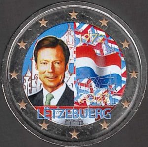 2022 Lussemburgo € 2 Bandiera Colore