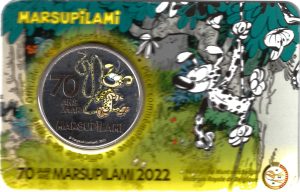 2022 Belgio € 5 70° anniversario Marsupilami colorata card