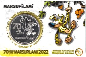 2022 Belgio € 5 70° anniversario Marsupilami card