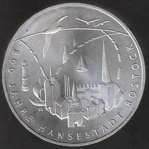 2018 Germania € 20 Argento 800° città di Rostock