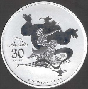 2022 Niue 1 oncia Alladin